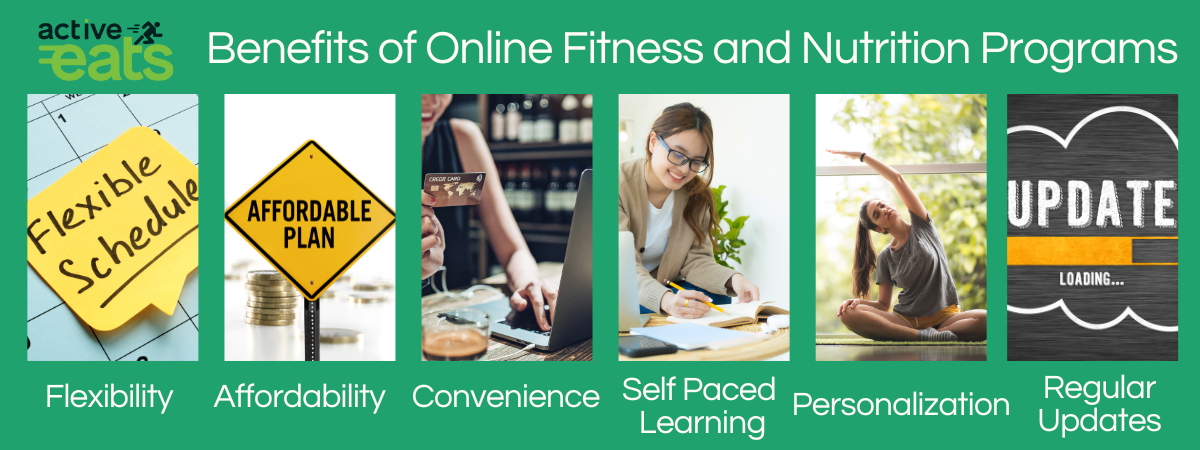 Online Fitness and Nutrition Programs can be learning at your own pace and can be customized according yo your own goals. Also, Online nutrition programs offer highly convenience and pocket friendly programs to learn and stay fit.