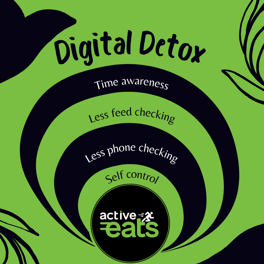 Image: A circular visual graphic featuring four digital detox methods. Each method is presented as a segment within the circle and includes icons or symbols, such as 'Device-free hours,' 'Nature walks,' 'Mindfulness meditation,' and 'Offline hobbies.' This image provides a visually organized guide to digital detox techniques.
