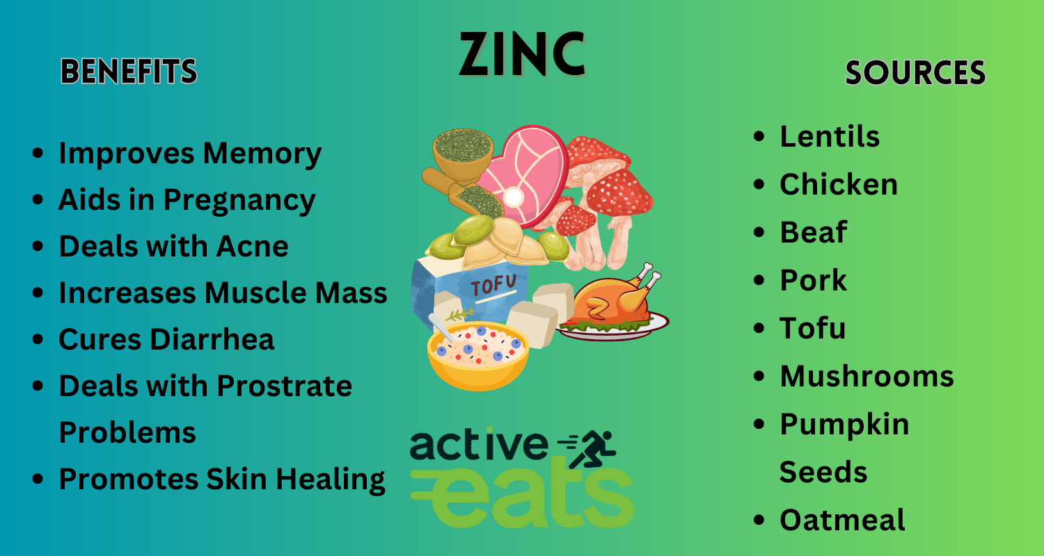 Zinc is essential for immune function, wound healing, and DNA synthesis. Good dietary sources of zinc include lean meats, seafood (particularly oysters), dairy products, nuts, and whole grains. Adequate zinc intake supports overall health and helps prevent immune-related illnesses and skin issues.