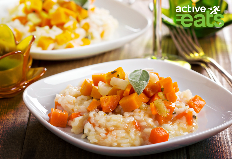 Butternut Squash Risotto as good warm winter food option.
