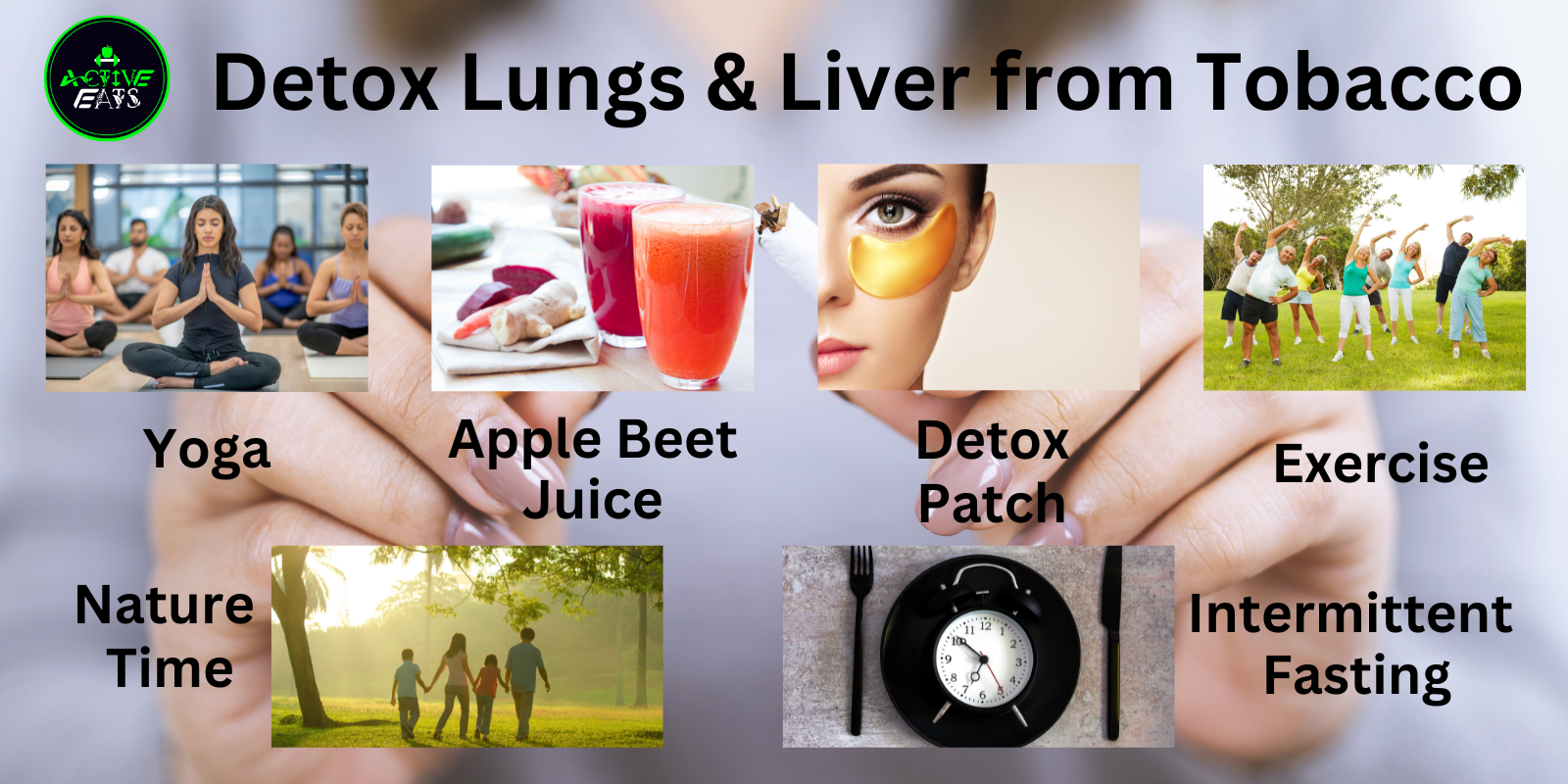 Image: A visual representation of the six methods for detoxifying the lungs and liver from the effects of tobacco use. The methods include proper hydration, a diet rich in antioxidants, regular exercise, reducing tobacco consumption, incorporating herbal remedies, and seeking medical guidance. This image serves as a quick reference for strategies to support lung and liver health for individuals affected by tobacco use.