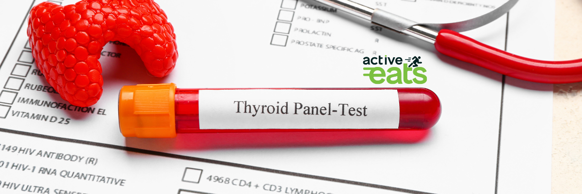 image showing thyroid text written on a test tube with blood in it.