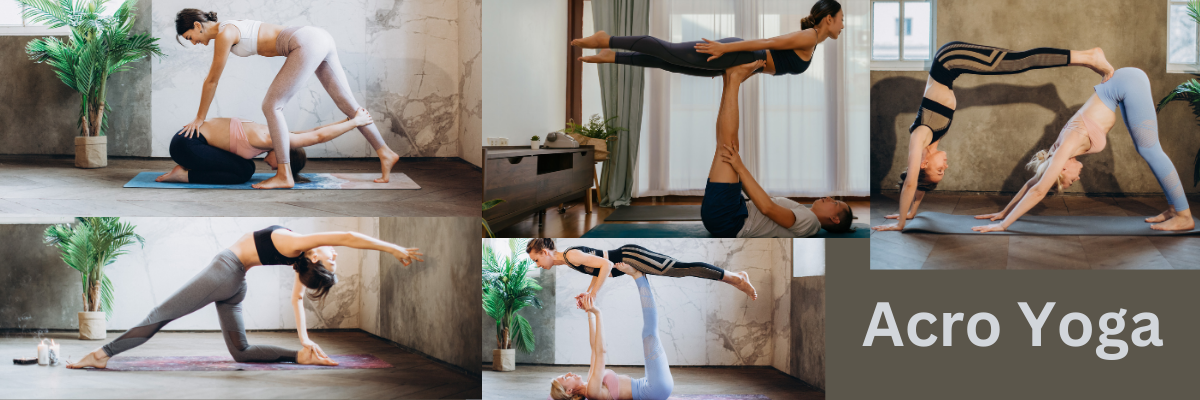 AcroYoga: Acrobatics and yoga are combined in this. Mostly a partner is required for this style. It involves elements of trust, communication, and strength