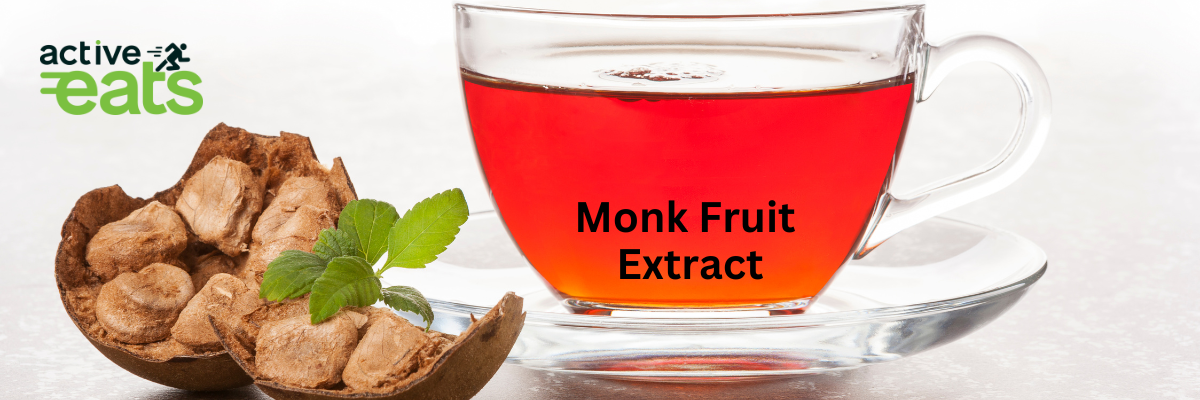 picture shows Monk fruit extract, a natural sweetener, obtained from monk fruit.