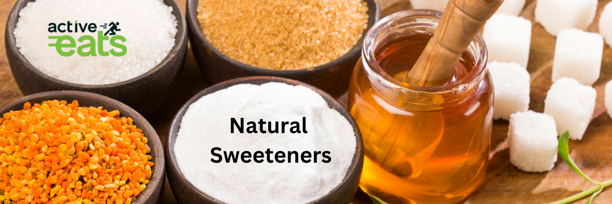 Picture shows multiple natural sweeteners available like