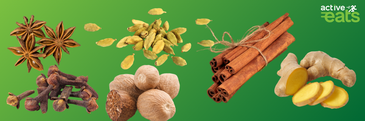 Best December Seasonal Ingredients are cinnamon, cloves, Nutmeg , ginger, nutmeg, Cardamom and Star anise 
