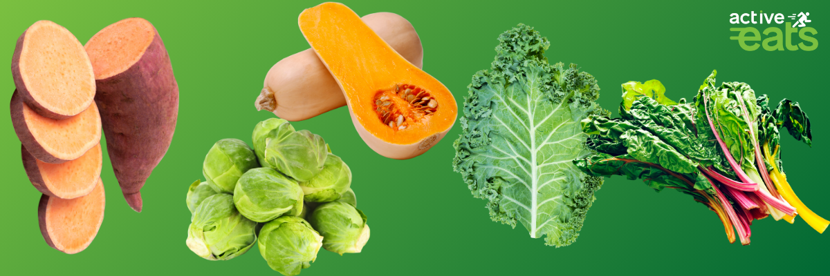 best vegetables for December are Winter Squash , kale, Sweet Potatoes , Brussels Sprouts and Swiss Chard 
