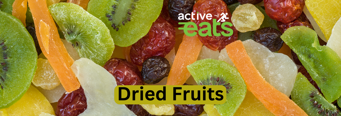 Image showing dried fruits with text written "Dried Fruits" written at the Centre.